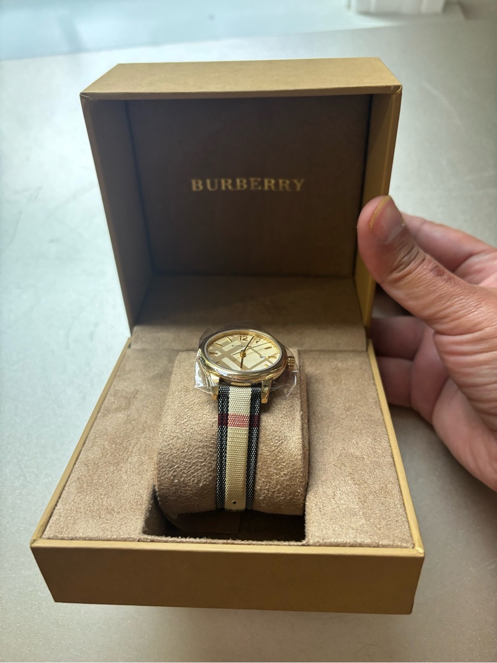 Brand New Burberry BU10104 The Classic Horse Ferry Gold Tone Steel Women's Watch